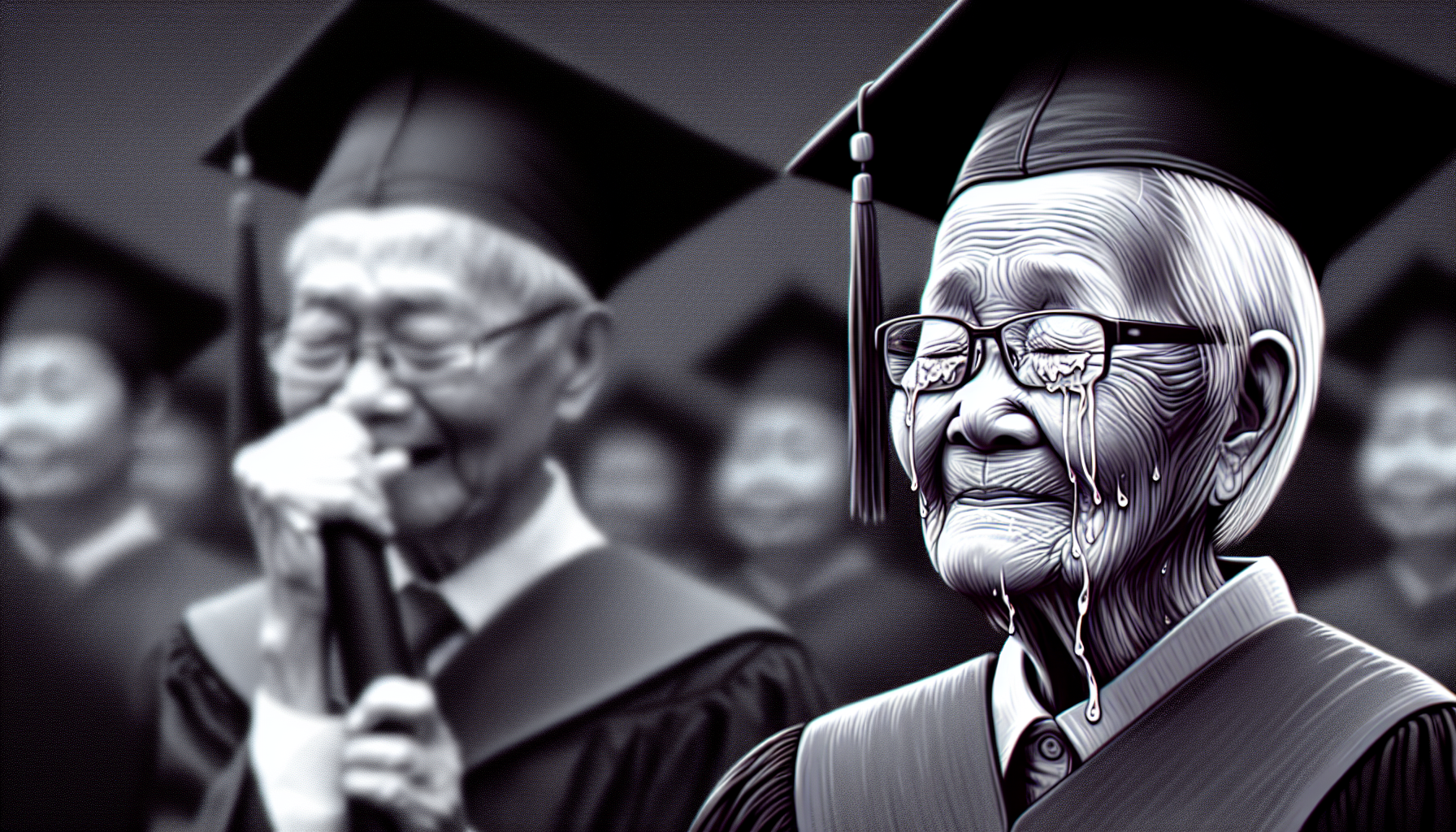 꿈을 향한 71년의 도전, 90세의 졸업식에서 울다